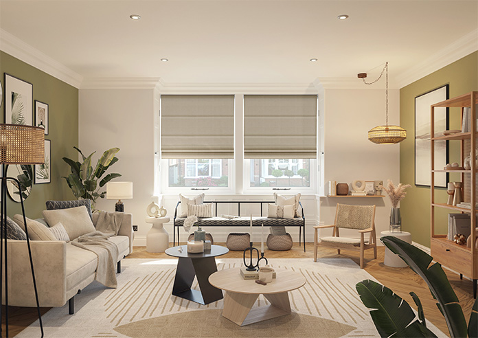 Roslin (Blackout), Monroe Bisque - Twist&Fit Roman Blind - Image 8